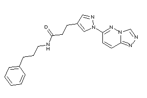 N-(3-phenylpropyl)-3-[1-([1,2,4]triazolo[3,4-f]pyridazin-6-yl)pyrazol-4-yl]propionamide