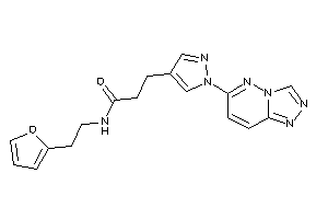 Image of N-[2-(2-furyl)ethyl]-3-[1-([1,2,4]triazolo[3,4-f]pyridazin-6-yl)pyrazol-4-yl]propionamide