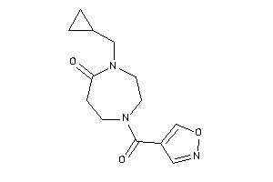 4-(cyclopropylmethyl)-1-(isoxazole-4-carbonyl)-1,4-diazepan-5-one