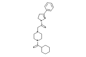 2-[4-(cyclohexanecarbonyl)piperazino]-1-(3-phenyl-2-pyrazolin-1-yl)ethanone