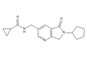 N-[(6-cyclopentyl-5-keto-7H-pyrrolo[3,4-b]pyridin-3-yl)methyl]cyclopropanecarboxamide