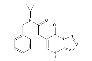 Image of N-benzyl-N-cyclopropyl-2-(7-keto-4H-pyrazolo[1,5-a]pyrimidin-6-yl)acetamide
