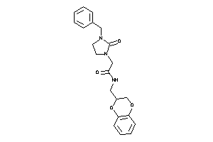 2-(3-benzyl-2-keto-imidazolidin-1-yl)-N-(2,3-dihydro-1,4-benzodioxin-3-ylmethyl)acetamide