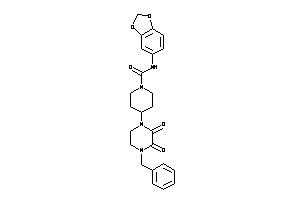 Image of N-(1,3-benzodioxol-5-yl)-4-(4-benzyl-2,3-diketo-piperazino)piperidine-1-carboxamide
