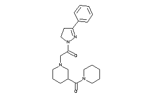 1-(3-phenyl-2-pyrazolin-1-yl)-2-[3-(piperidine-1-carbonyl)piperidino]ethanone