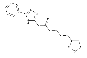 6-(dithiolan-3-yl)-1-(5-phenyl-4H-1,2,4-triazol-3-yl)hexan-2-one