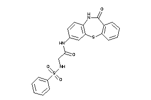 2-(benzenesulfonamido)-N-(6-keto-5H-benzo[b][1,4]benzothiazepin-2-yl)acetamide