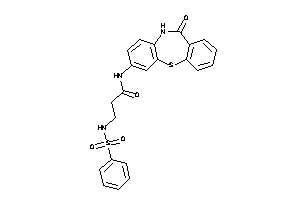 3-(benzenesulfonamido)-N-(6-keto-5H-benzo[b][1,4]benzothiazepin-2-yl)propionamide