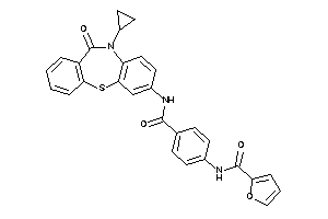 N-[4-[(5-cyclopropyl-6-keto-benzo[b][1,4]benzothiazepin-2-yl)carbamoyl]phenyl]-2-furamide