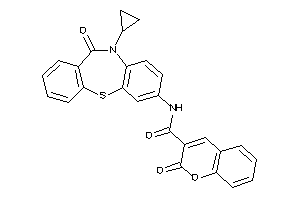 N-(5-cyclopropyl-6-keto-benzo[b][1,4]benzothiazepin-2-yl)-2-keto-chromene-3-carboxamide