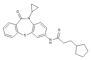 3-cyclopentyl-N-(5-cyclopropyl-6-keto-benzo[b][1,4]benzothiazepin-2-yl)propionamide