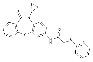N-(5-cyclopropyl-6-keto-benzo[b][1,4]benzothiazepin-2-yl)-2-(2-pyrimidylthio)acetamide