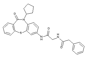 N-(5-cyclopentyl-6-keto-benzo[b][1,4]benzothiazepin-2-yl)-2-[(2-phenylacetyl)amino]acetamide