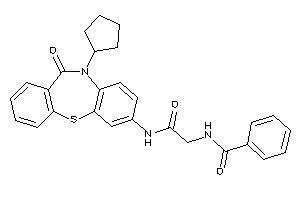 N-[2-[(5-cyclopentyl-6-keto-benzo[b][1,4]benzothiazepin-2-yl)amino]-2-keto-ethyl]benzamide