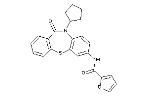 N-(5-cyclopentyl-6-keto-benzo[b][1,4]benzothiazepin-2-yl)-2-furamide