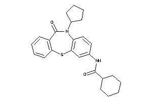 N-(5-cyclopentyl-6-keto-benzo[b][1,4]benzothiazepin-2-yl)cyclohexanecarboxamide