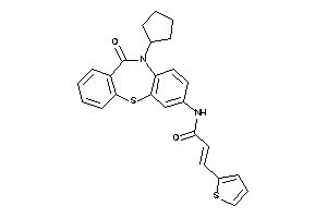 N-(5-cyclopentyl-6-keto-benzo[b][1,4]benzothiazepin-2-yl)-3-(2-thienyl)acrylamide