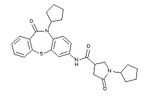 1-cyclopentyl-N-(5-cyclopentyl-6-keto-benzo[b][1,4]benzothiazepin-2-yl)-5-keto-pyrrolidine-3-carboxamide