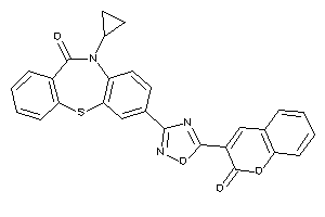 5-cyclopropyl-2-[5-(2-ketochromen-3-yl)-1,2,4-oxadiazol-3-yl]benzo[b][1,4]benzothiazepin-6-one