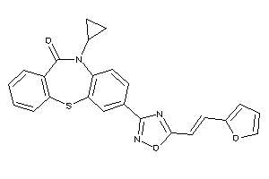 5-cyclopropyl-2-[5-[2-(2-furyl)vinyl]-1,2,4-oxadiazol-3-yl]benzo[b][1,4]benzothiazepin-6-one