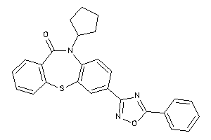 5-cyclopentyl-2-(5-phenyl-1,2,4-oxadiazol-3-yl)benzo[b][1,4]benzothiazepin-6-one