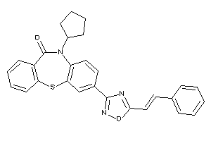 5-cyclopentyl-2-(5-styryl-1,2,4-oxadiazol-3-yl)benzo[b][1,4]benzothiazepin-6-one