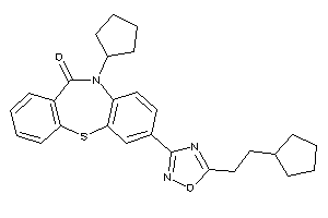 5-cyclopentyl-2-[5-(2-cyclopentylethyl)-1,2,4-oxadiazol-3-yl]benzo[b][1,4]benzothiazepin-6-one