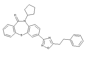 5-cyclopentyl-2-(5-phenethyl-1,2,4-oxadiazol-3-yl)benzo[b][1,4]benzothiazepin-6-one