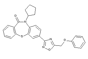 5-cyclopentyl-2-[5-(phenoxymethyl)-1,2,4-oxadiazol-3-yl]benzo[b][1,4]benzothiazepin-6-one