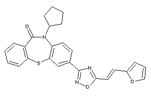 5-cyclopentyl-2-[5-[2-(2-furyl)vinyl]-1,2,4-oxadiazol-3-yl]benzo[b][1,4]benzothiazepin-6-one