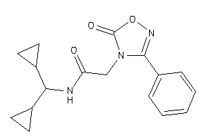 N-(dicyclopropylmethyl)-2-(5-keto-3-phenyl-1,2,4-oxadiazol-4-yl)acetamide