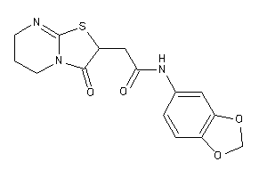 N-(1,3-benzodioxol-5-yl)-2-(3-keto-6,7-dihydro-5H-thiazolo[3,2-a]pyrimidin-2-yl)acetamide