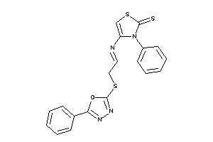 Image of 3-phenyl-4-[2-[(5-phenyl-1,3,4-oxadiazol-2-yl)thio]ethylideneamino]-4-thiazoline-2-thione