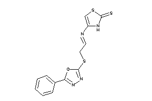Image of 4-[2-[(5-phenyl-1,3,4-oxadiazol-2-yl)thio]ethylideneamino]-4-thiazoline-2-thione