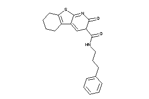 Image of 2-keto-N-(3-phenylpropyl)-5,6,7,8-tetrahydro-3H-benzothiopheno[2,3-b]pyridine-3-carboxamide