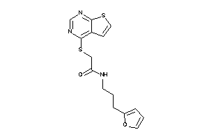 N-[3-(2-furyl)propyl]-2-(thieno[2,3-d]pyrimidin-4-ylthio)acetamide