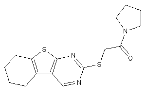 1-pyrrolidino-2-(5,6,7,8-tetrahydrobenzothiopheno[2,3-d]pyrimidin-2-ylthio)ethanone