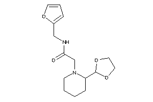 2-[2-(1,3-dioxolan-2-yl)piperidino]-N-(2-furfuryl)acetamide
