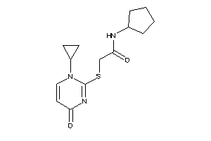 N-cyclopentyl-2-[(1-cyclopropyl-4-keto-pyrimidin-2-yl)thio]acetamide