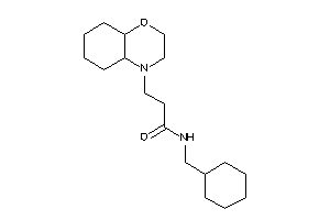 3-(2,3,4a,5,6,7,8,8a-octahydrobenzo[b][1,4]oxazin-4-yl)-N-(cyclohexylmethyl)propionamide