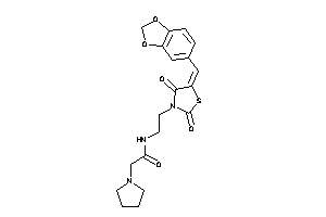 N-[2-(2,4-diketo-5-piperonylidene-thiazolidin-3-yl)ethyl]-2-pyrrolidino-acetamide