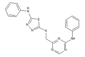 [5-[(4-anilino-s-triazin-2-yl)methylthio]-1,3,4-thiadiazol-2-yl]-phenyl-amine