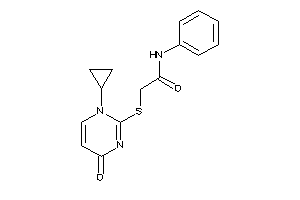 2-[(1-cyclopropyl-4-keto-pyrimidin-2-yl)thio]-N-phenyl-acetamide