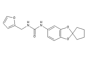 1-(2-furfuryl)-3-spiro[1,3-benzodioxole-2,1'-cyclopentane]-5-yl-urea
