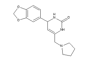 4-(1,3-benzodioxol-5-yl)-6-(pyrrolidinomethyl)-3,4-dihydro-1H-pyrimidin-2-one