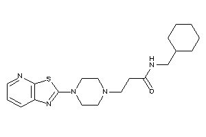 N-(cyclohexylmethyl)-3-(4-thiazolo[5,4-b]pyridin-2-ylpiperazino)propionamide