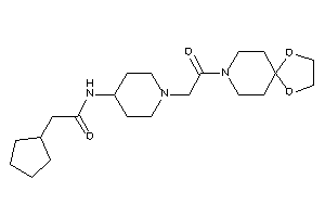 2-cyclopentyl-N-[1-[2-(1,4-dioxa-8-azaspiro[4.5]decan-8-yl)-2-keto-ethyl]-4-piperidyl]acetamide