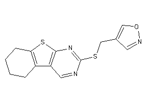 4-[(5,6,7,8-tetrahydrobenzothiopheno[2,3-d]pyrimidin-2-ylthio)methyl]isoxazole
