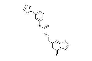 2-[(5-ketothiazolo[3,2-a]pyrimidin-7-yl)methylthio]-N-(3-oxazol-5-ylphenyl)acetamide