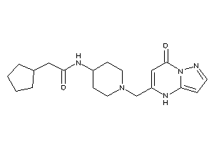 Image of 2-cyclopentyl-N-[1-[(7-keto-4H-pyrazolo[1,5-a]pyrimidin-5-yl)methyl]-4-piperidyl]acetamide